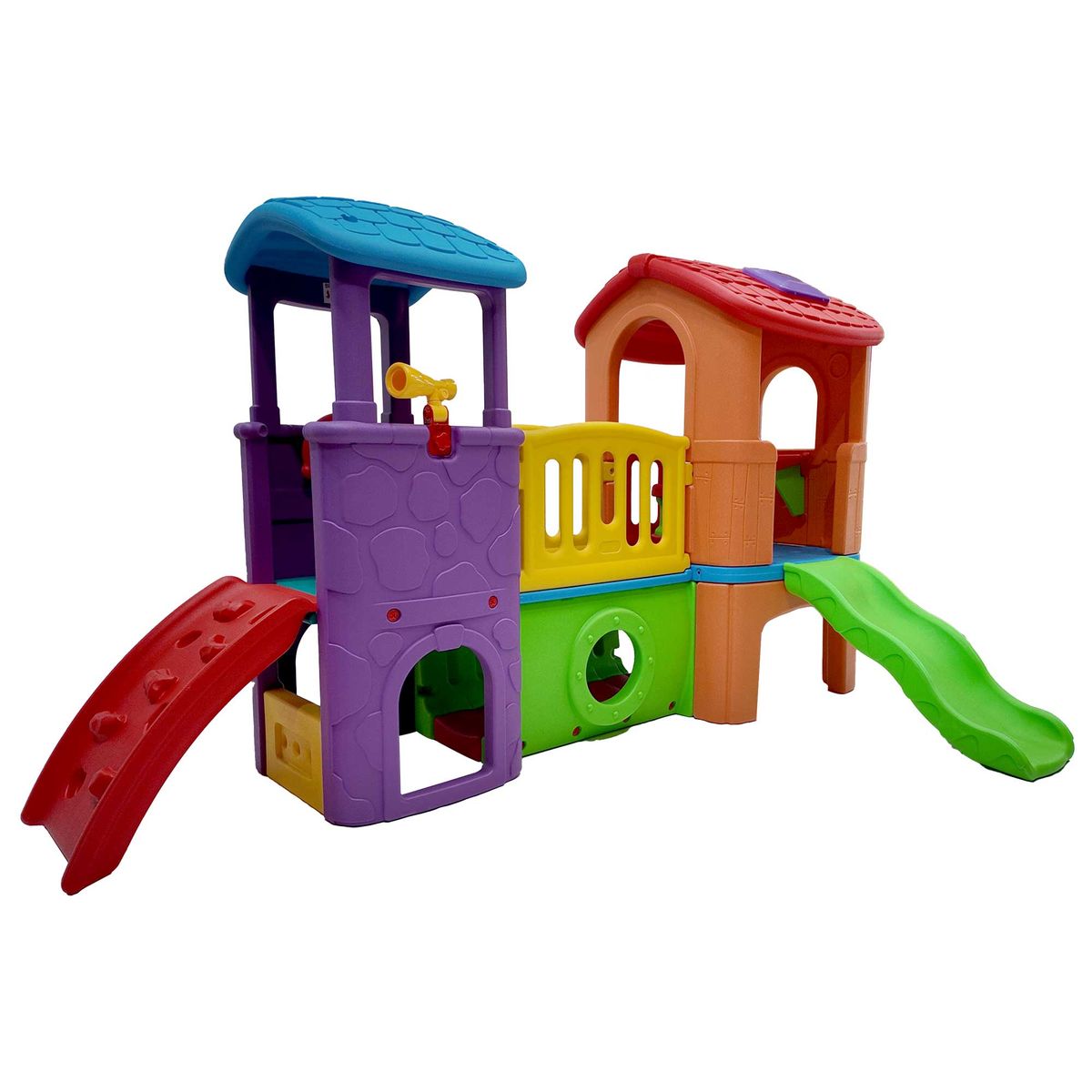 EVOLUTION FITNESS - Parque Infantil Exterior Puente Mágico Tobogán Y Escalador