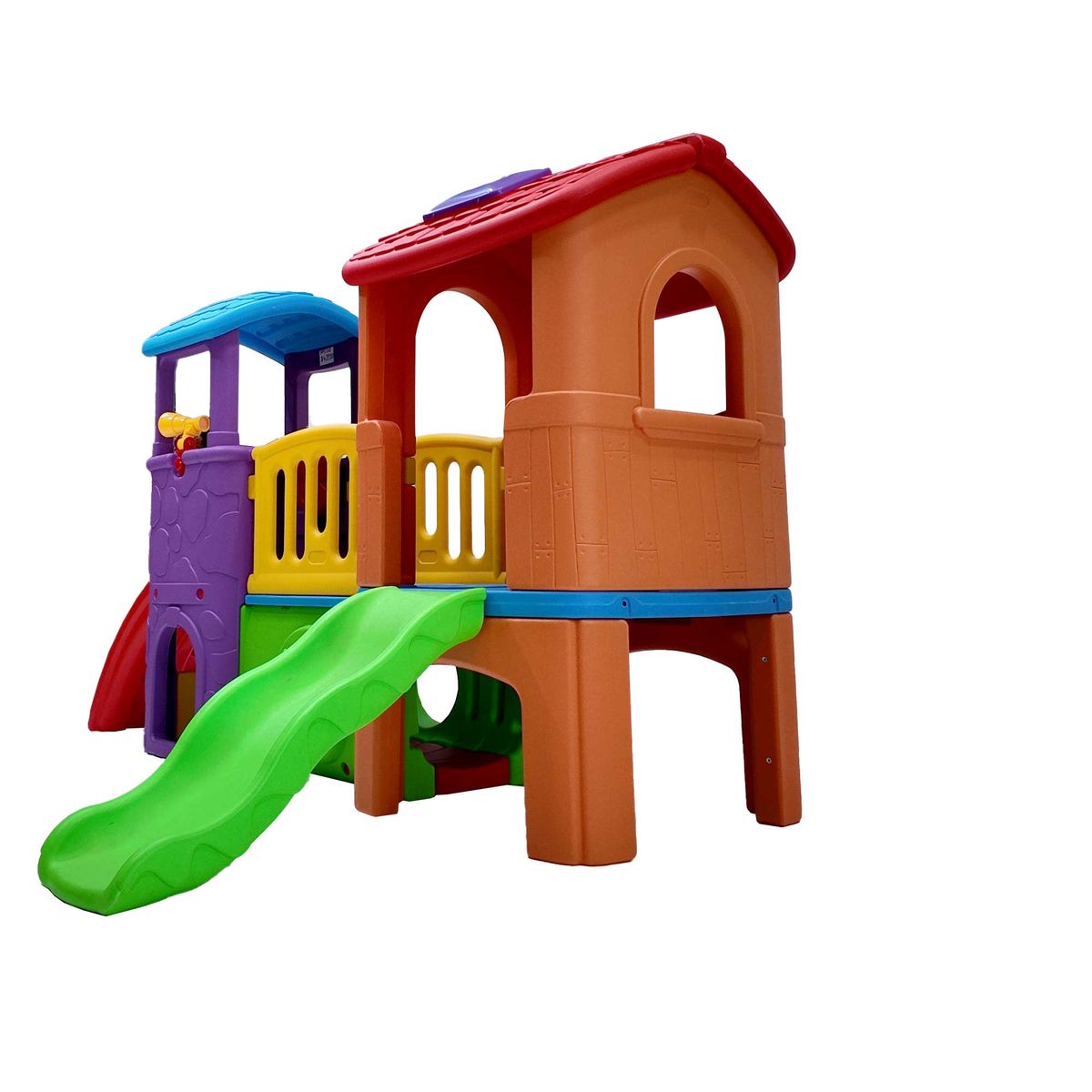 EVOLUTION FITNESS - Parque Infantil Exterior Puente Mágico Tobogán Y Escalador