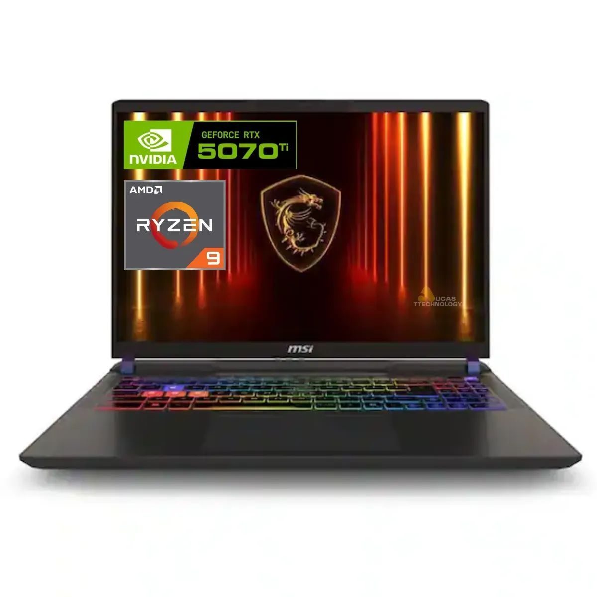 MSI - PORTATIL MSI VECTOR A16 HX RYZEN 9 8940HX RAM 32GB SSD 1TB RTX 5070Ti