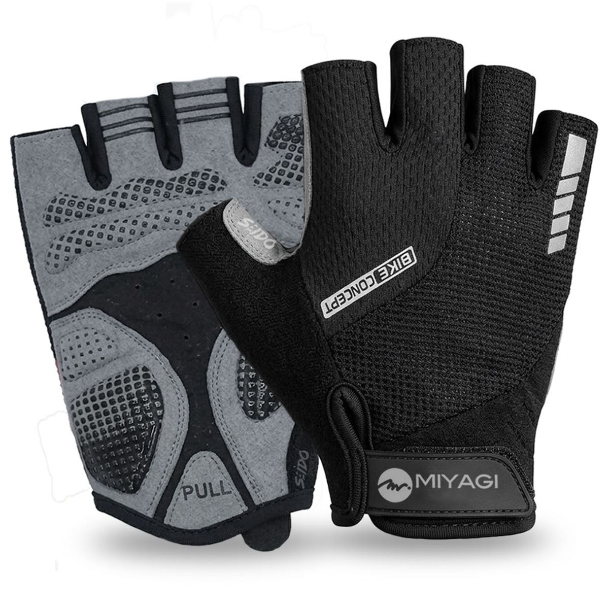 GENERICO - Guantes Deportivos Miyagi Ciclismo Fitness Gimnasio Pesas