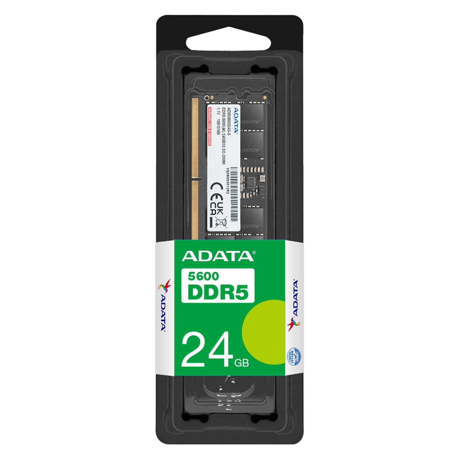 Memoria RAM ADATA · 24GB DDR5 5600MHz · Para Portátil ADATA