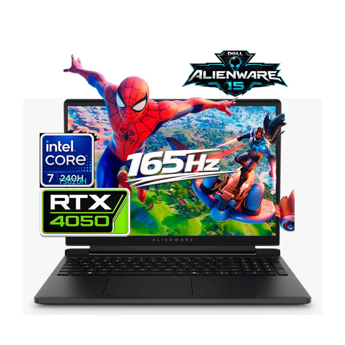 DELL - Portatil Gamer Dell Alienware 15 Core 7 240H 64  4 TB  SSD RTX 4050 6 GB Negro 15,3 WUXGA 165 Hz