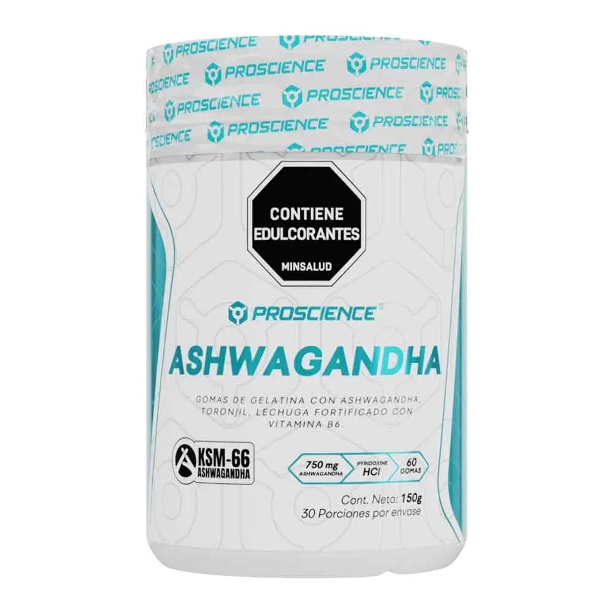 PROSCIENCE - Gomas de gelatina con Ashwagandha (30 Porciones/60 gomas)