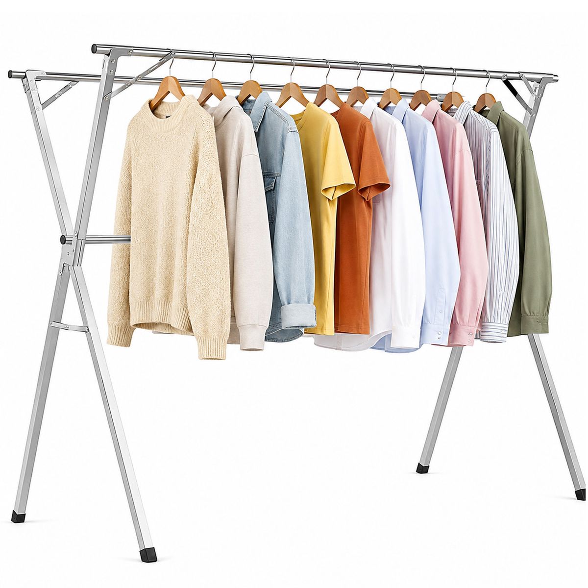 ONE PIXEL - Tendedero En X Extensible Y Plegable Colgador De Ropa En Acero