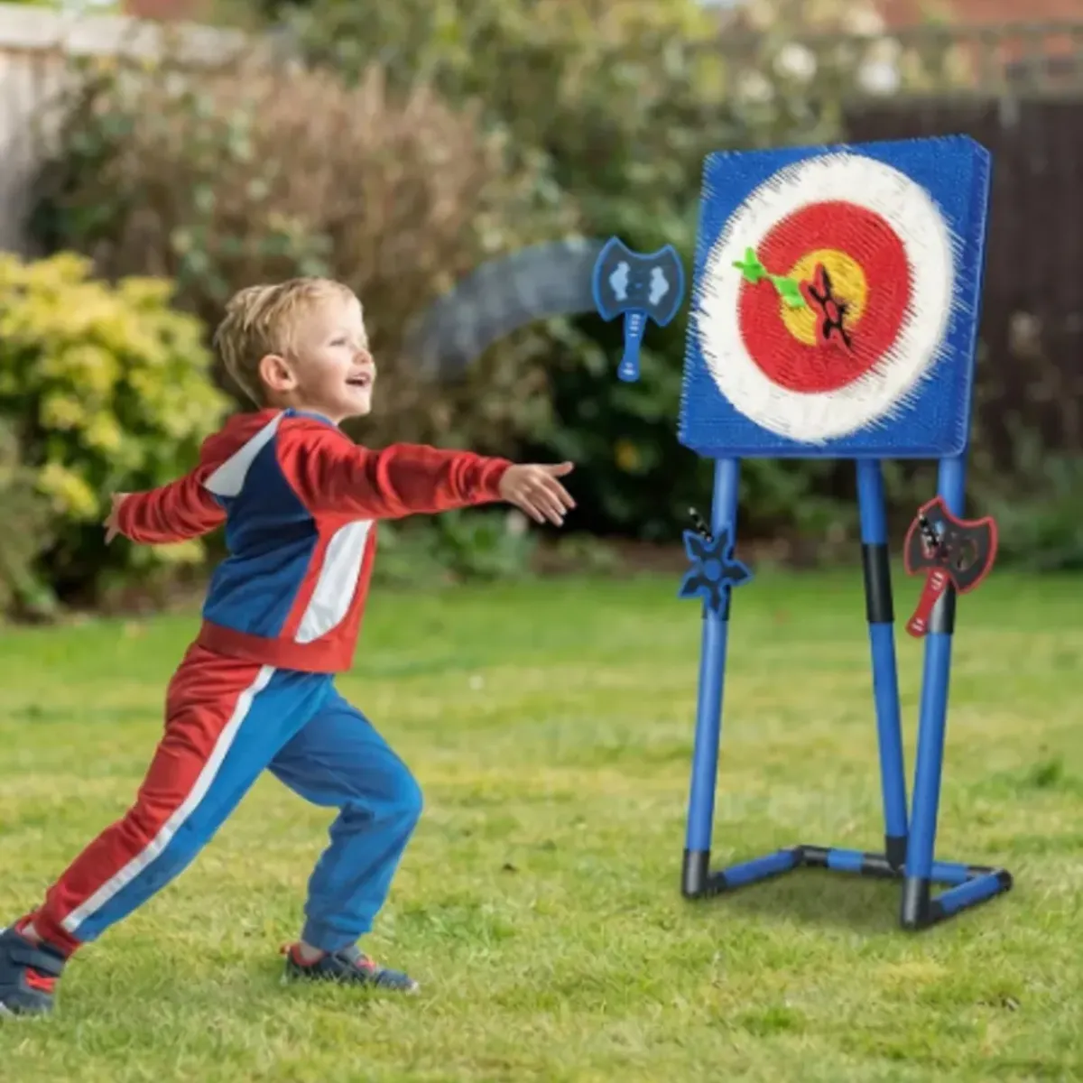 INFANTILES CAJUROMIX - Juego De Lanzamiento De Hachas Y Dardos Con Diana Para Niños