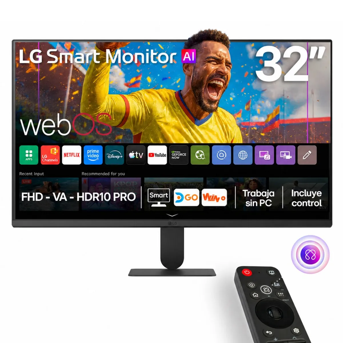 LG - Monitor LG 32U501SB-B 32" Full HD HDR 120Hz Smart AI