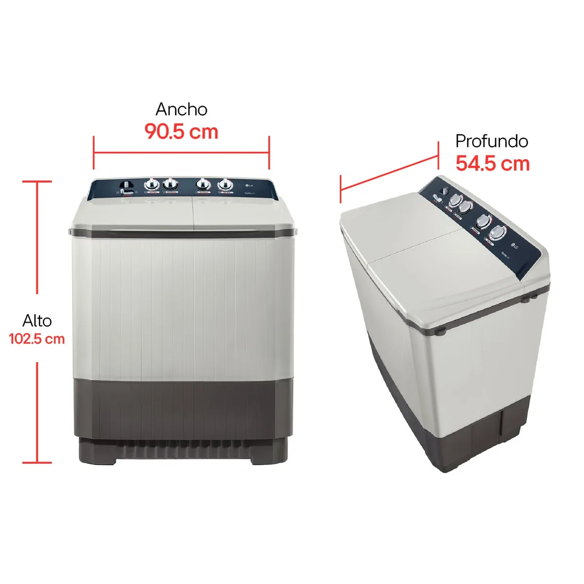 LG - Lavadora LG 13Kg Doble Tina Jet Punch+3 WP13LGAC