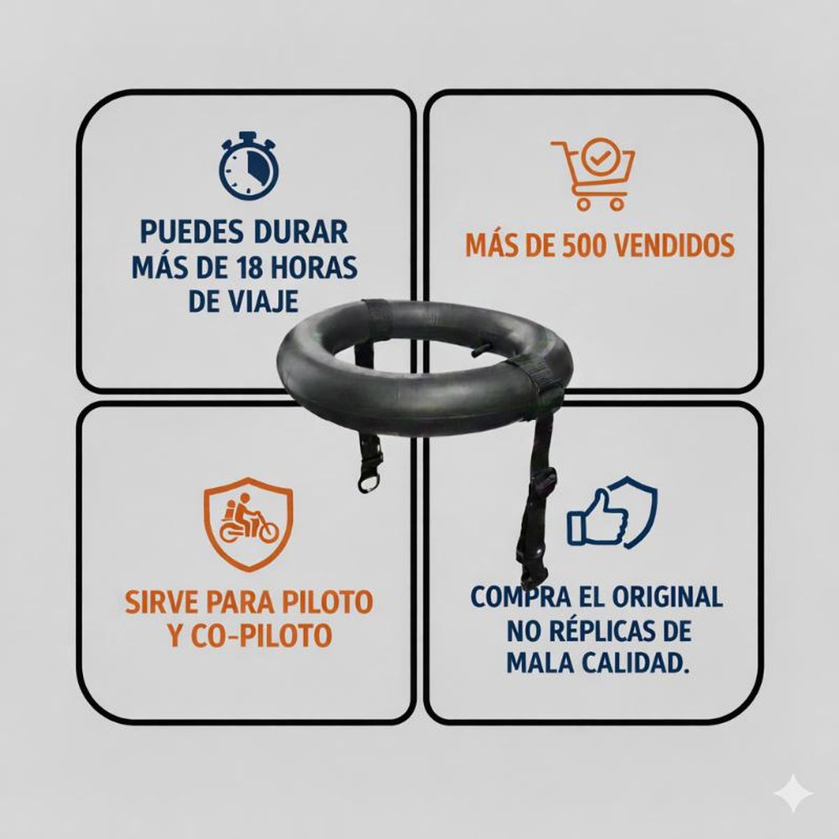 PREBEL - 2 Neumático Cojin Para Viajes Moto Llanta Carretilla Dona