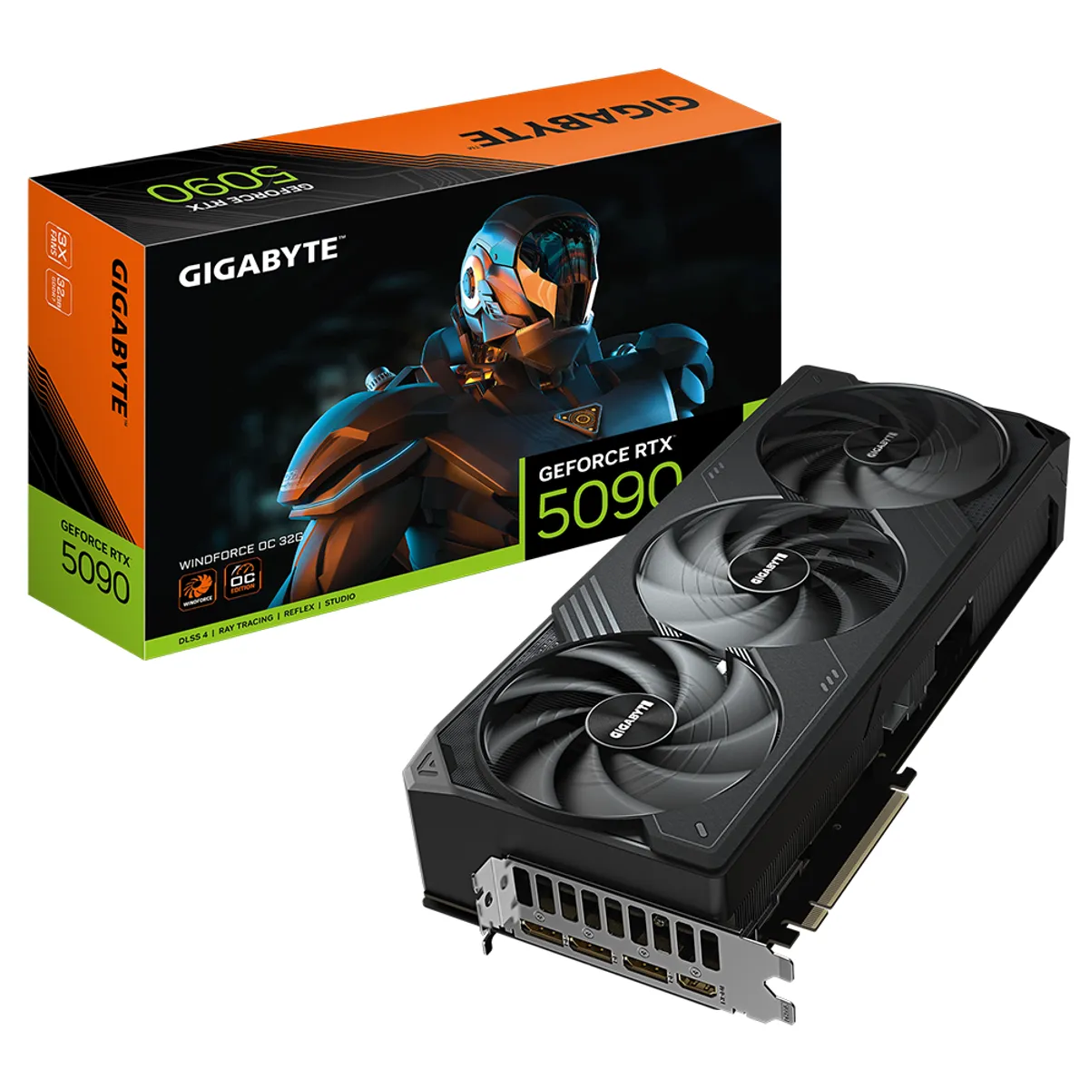 GIGABYTE - Tarjeta Gráfica Gigabyte WindForce OC · GeForce RTX 5090 · 32GB GDDR7 · Triple Ventilador