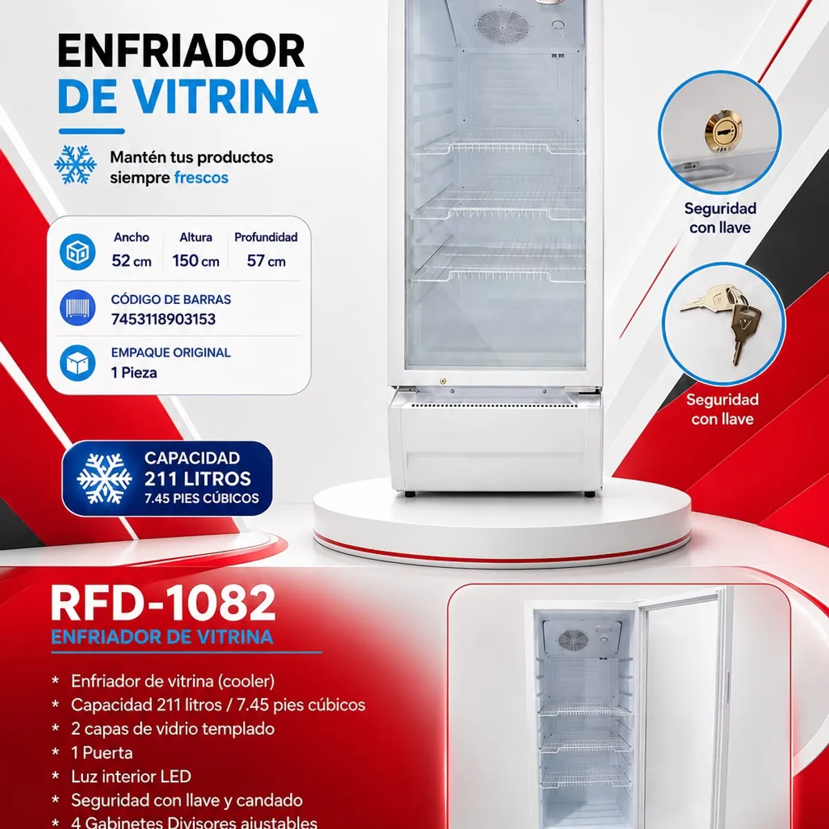 SANKEY - ENFRIADOR DE VITRINA RFD-1082 SANKEY