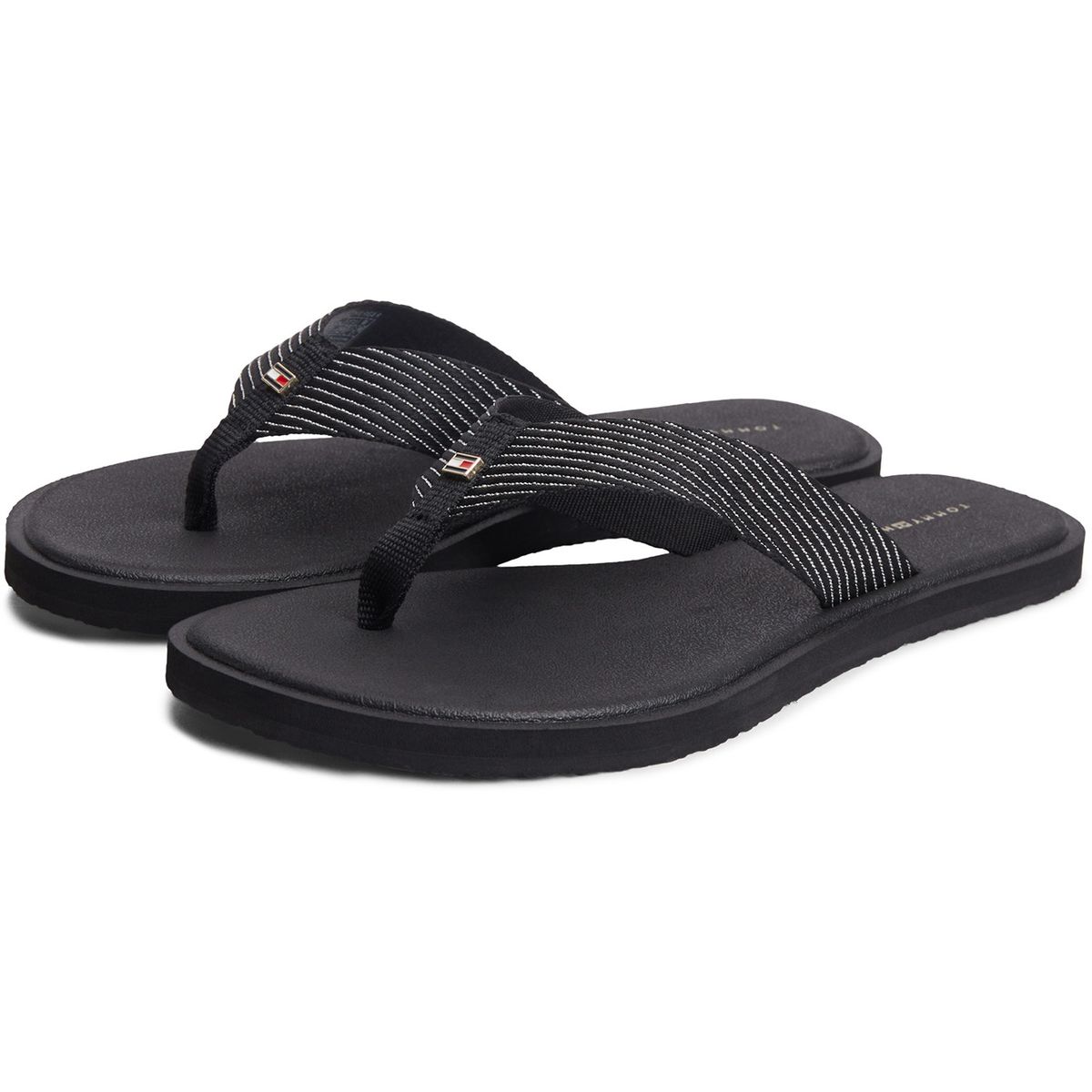 Sandalias negro IM scandi con logo metalizado TOMMY HILFIGER ...