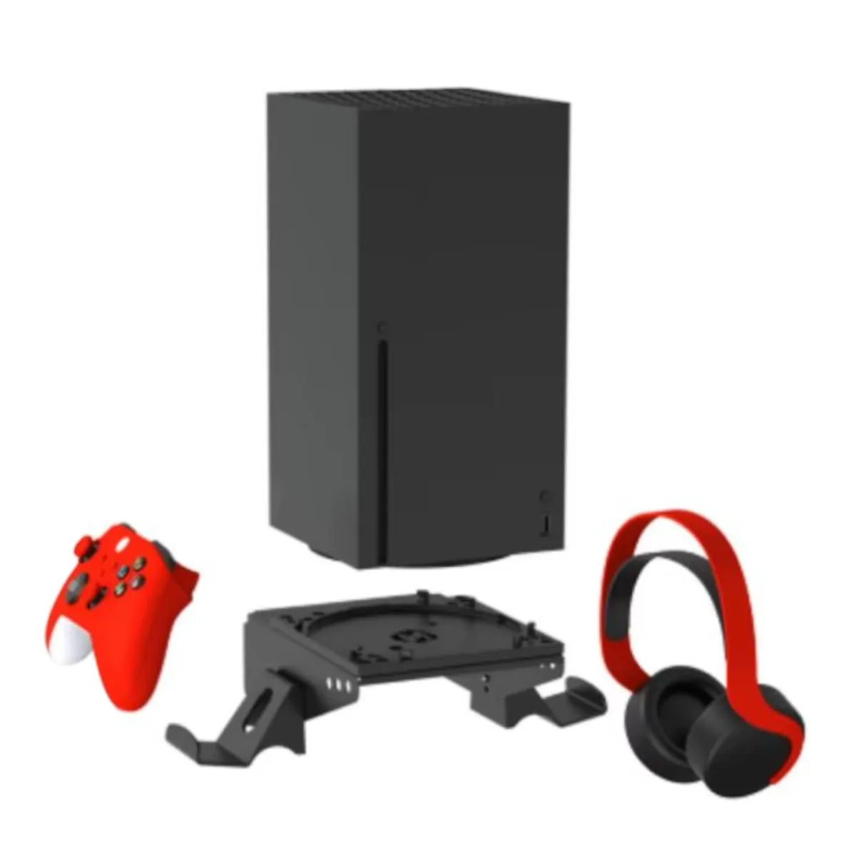DOBE - Soporte Base Pared 2 Para Consola y dos controles Compatible Series X