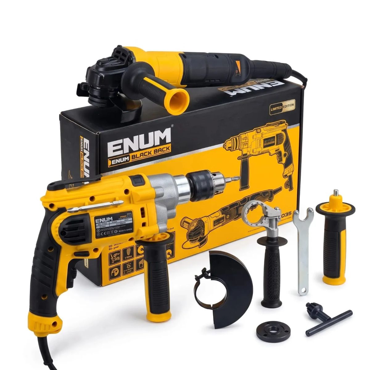 ENUM - Combo Enum Taladro Percutor 1/2 950w + Pulidora 5 Pulg 1200w