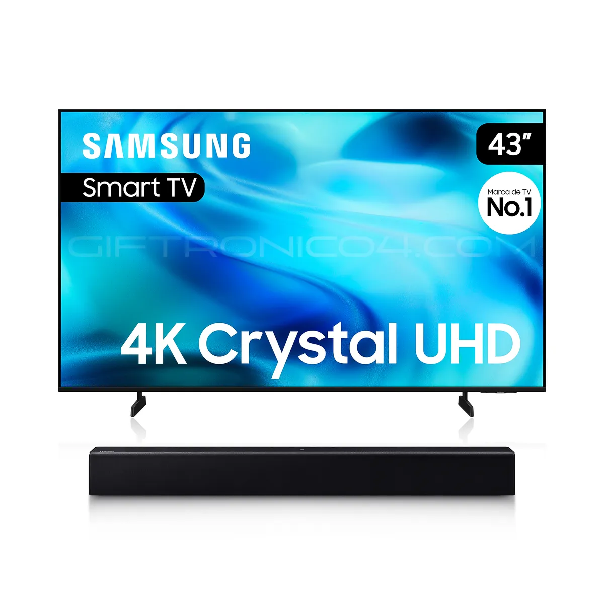 SAMSUNG - TV Samsung Smart 43″ Crystal UHD 4K U8500H con Barra de Sonido HW-B400F