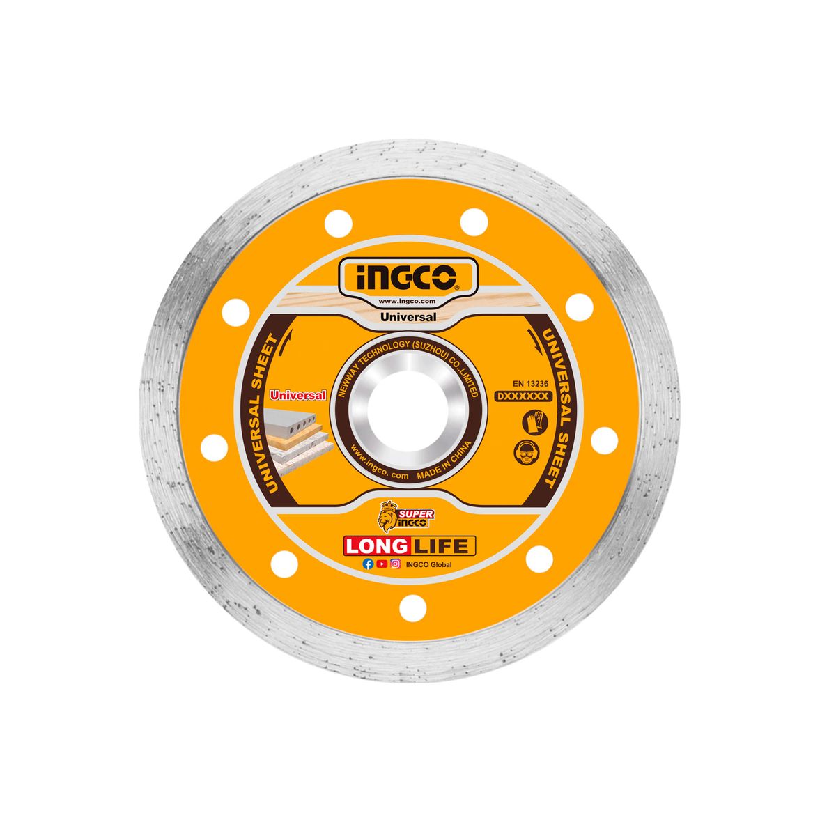 INGCO - Disco Diamantado Liso INGCO 7" 180x22.2mm DMD021802