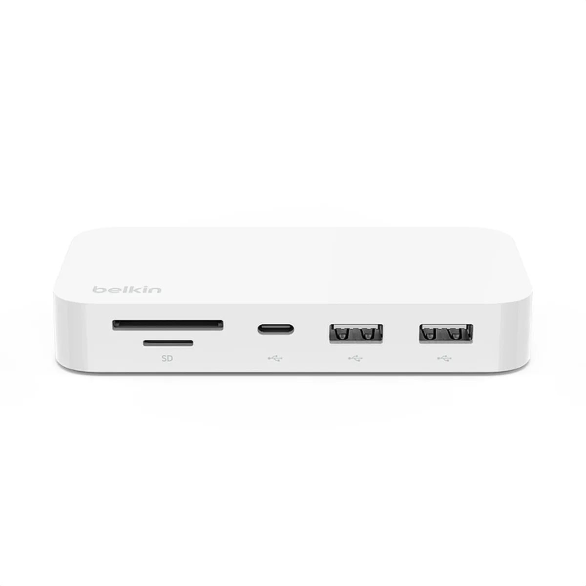 BELKIN - Hub USB-C Belkin INC011btWH 6 en 1 con Ethernet Gigabit, SD, microSD y USB 10Gbps Blanco