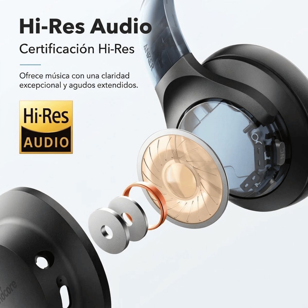 ANKER - Audifonos Diadema Soundcore Q20 Anker Bluetooth 5.0 40 Horas