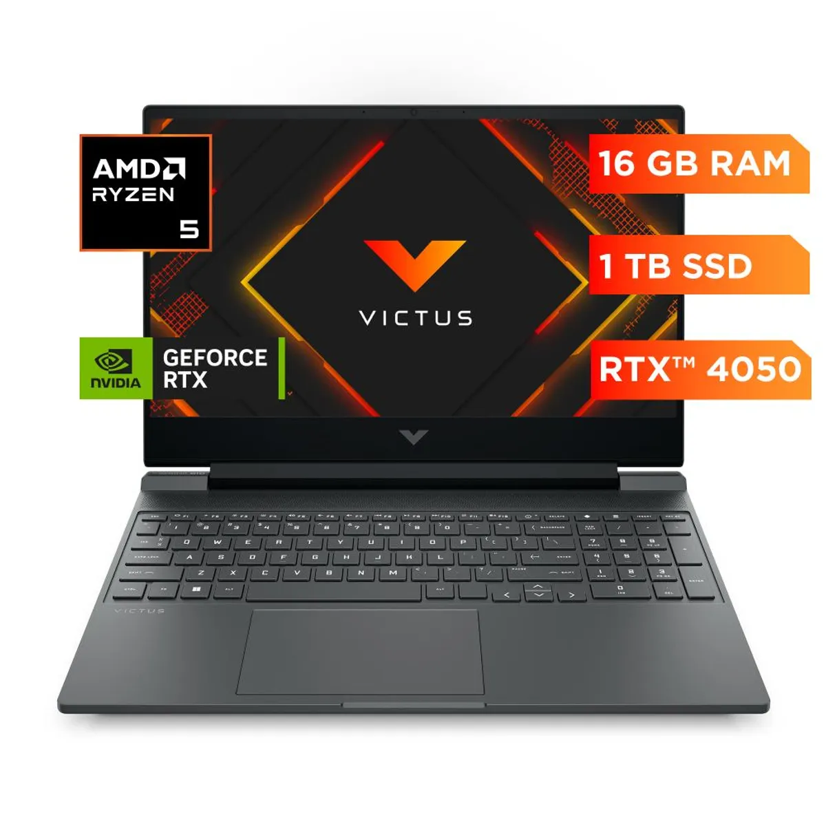 HP - Portátil HP Victus Gaming Laptop 15-fb3008la AMD Ryzen™ 5 8645HS 1TB RAM 512GB  SSD RTX 4050  Win 11