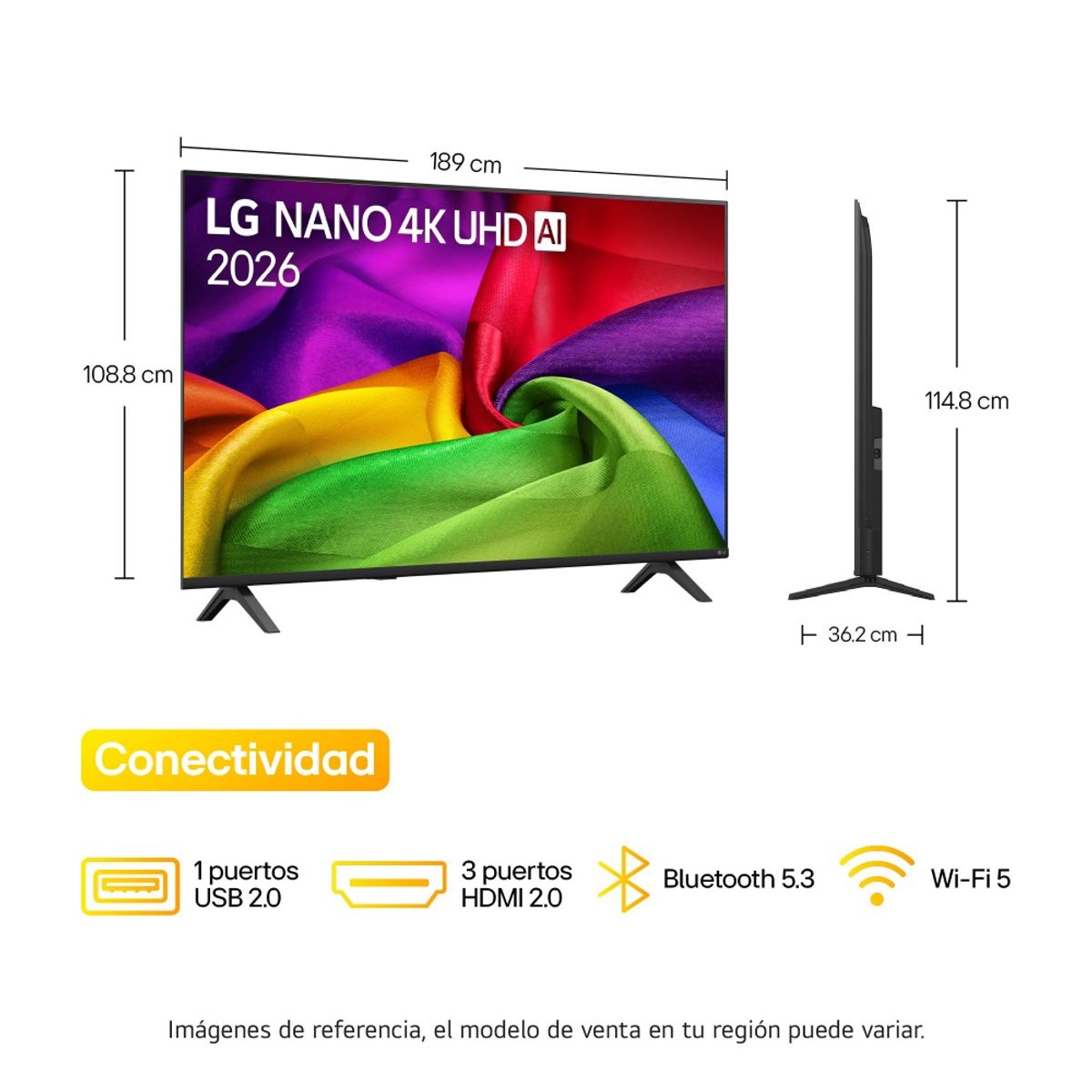 LG - Televisor LG 85 Pulgadas NANO 4K UHD Smart TV  IA  85NU
