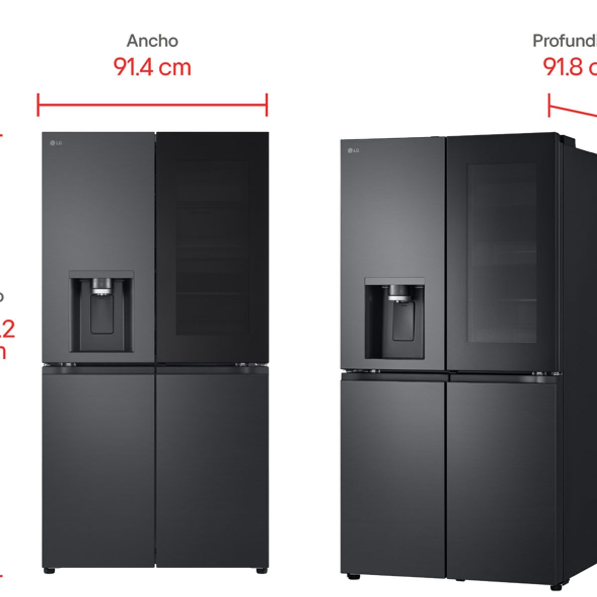 LG - Nevecon LG 847L French Door 847L InstaView UVnano Negro Mate