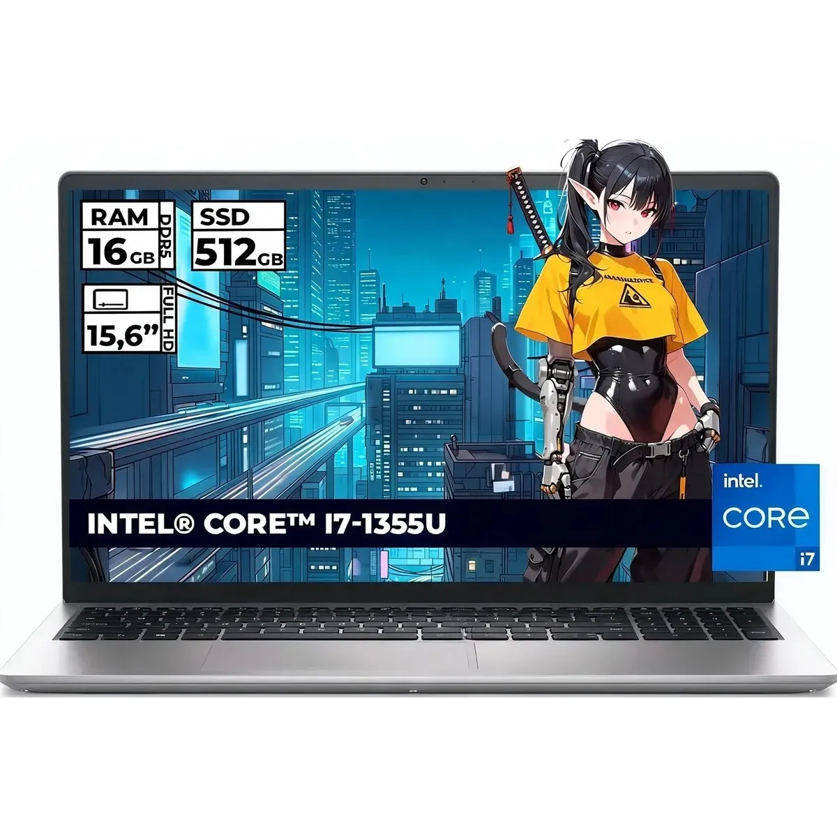 DELL - PORTATIL DELL INTEL CORE I7-1355U 16GB RAM 512GB SSD 15'' FHD WINDOWS 11 PRO