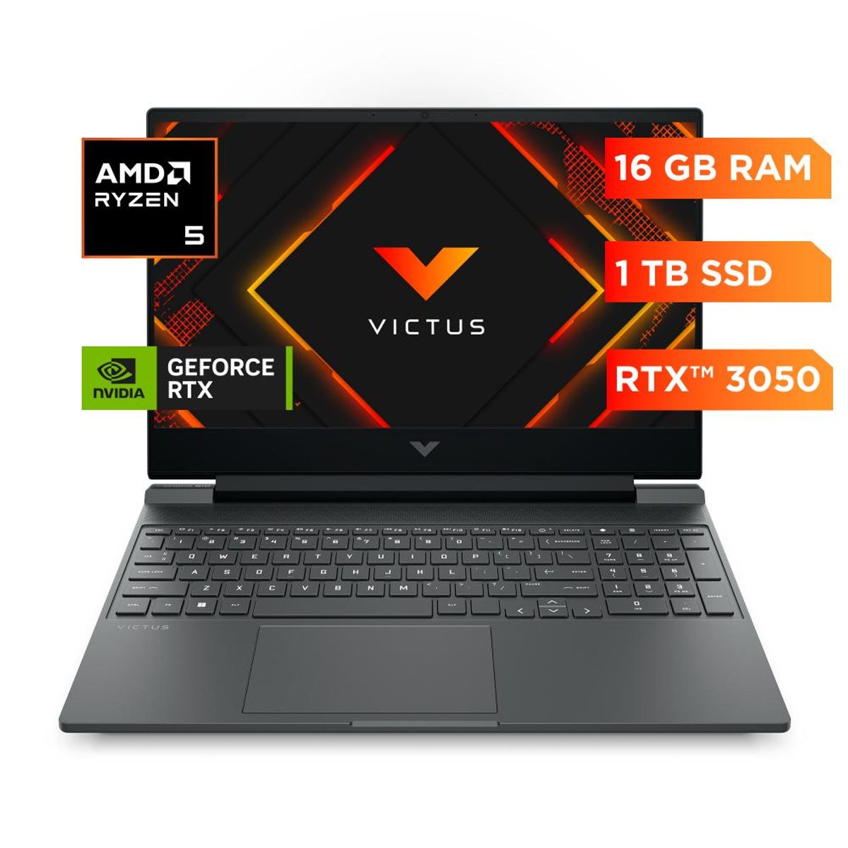 HP - Portátil HP Victus Gaming Laptop 15-fb3006la AMD Ryzen™ 5 8645HS 16GB RAM 1TB  SSD RTX 3050  Win 11
