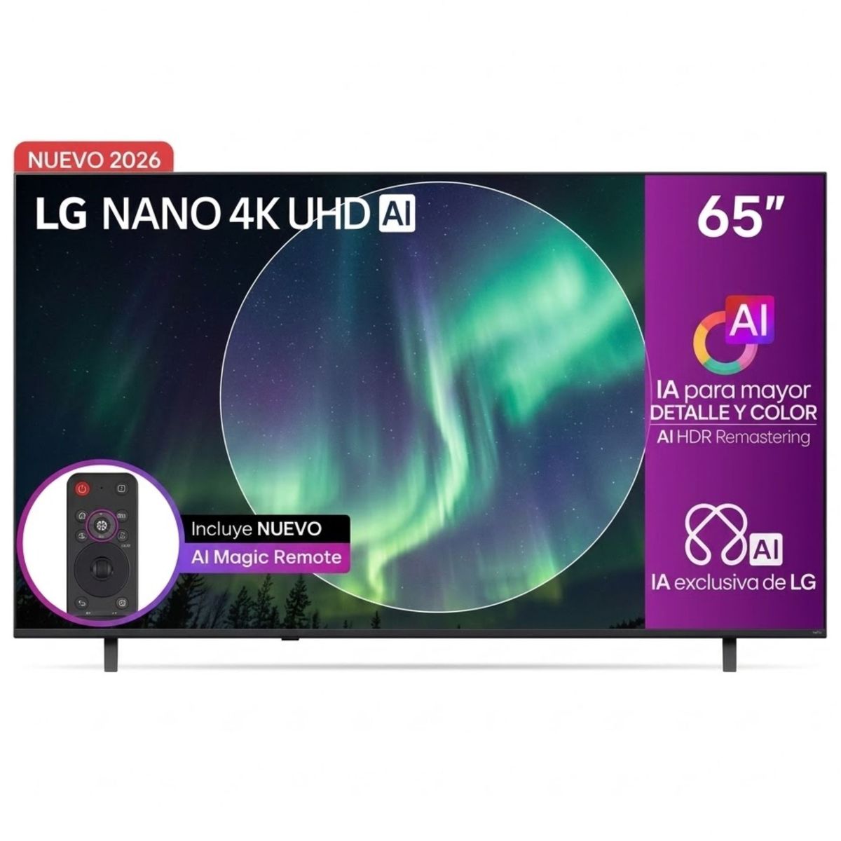 LG - Televisor LG 65 Pulgadas Nano 4K – UHD LED Smart TV 65NU855BPSA