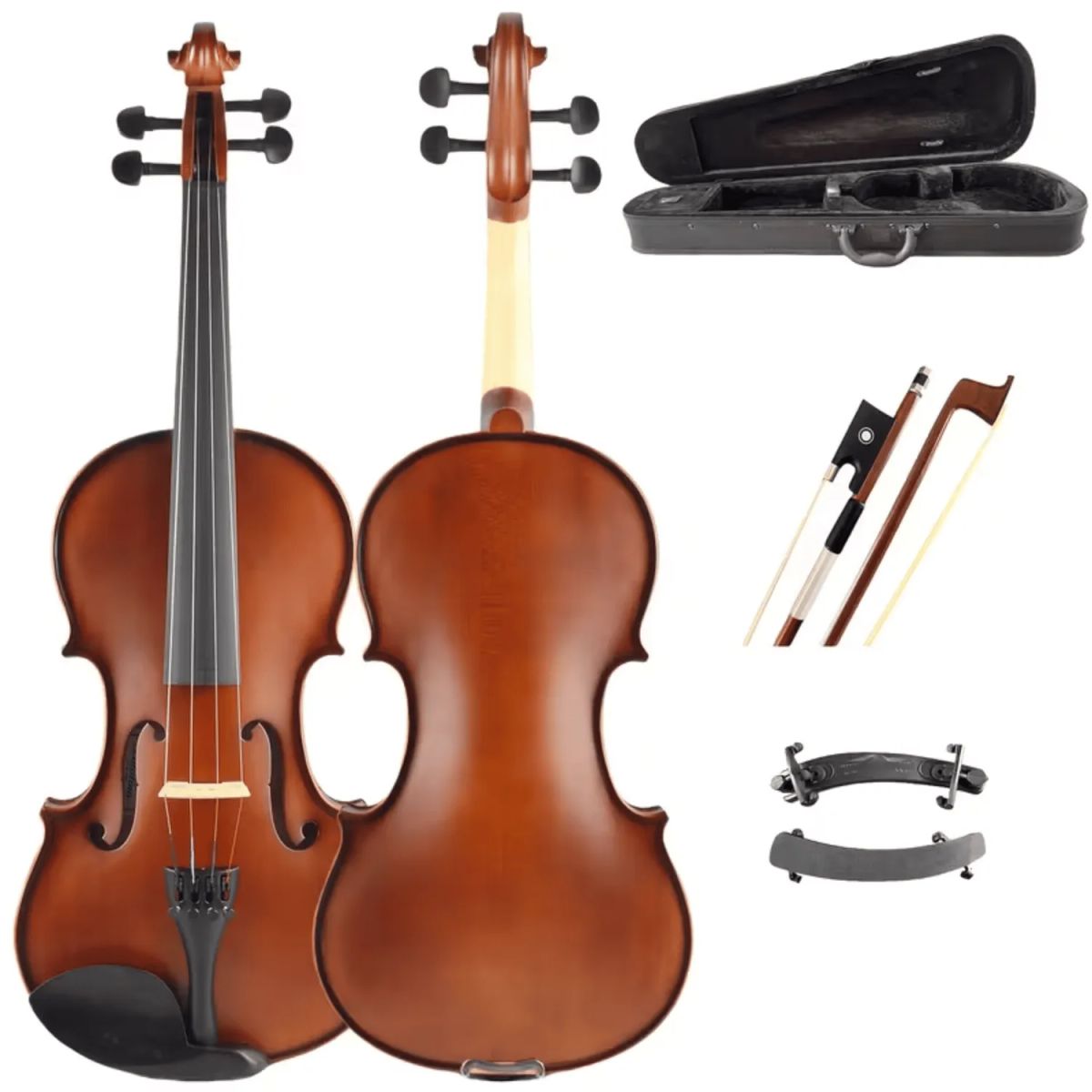 AMERICAN GENERICS - Violín de arce hecho a mano de madera maciza 3/4 Violín de rendimiento profesional