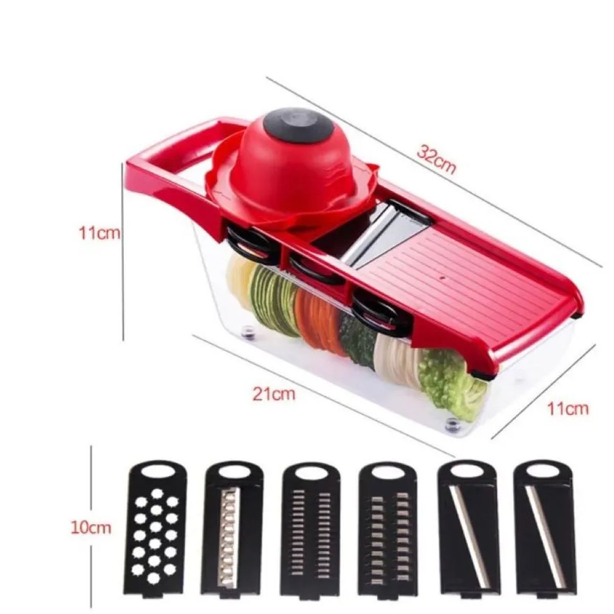 VARIOUS - Rallador De Vegetales 6 En 1 Multifuncional Mandolina