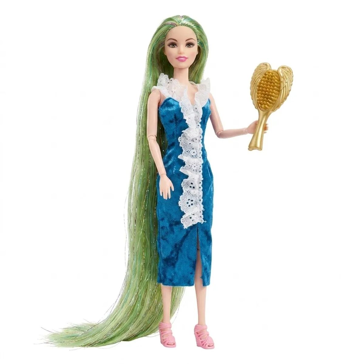 GENERICO - Muñeca Articulada Cabello Extra Largo + Accesorios