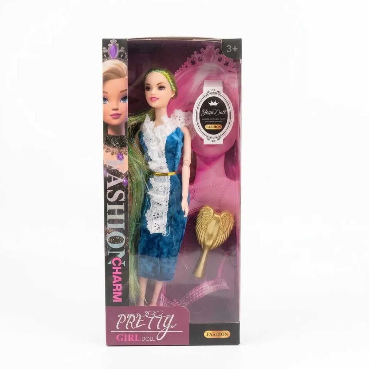 GENERICO - Muñeca Articulada Cabello Extra Largo + Accesorios