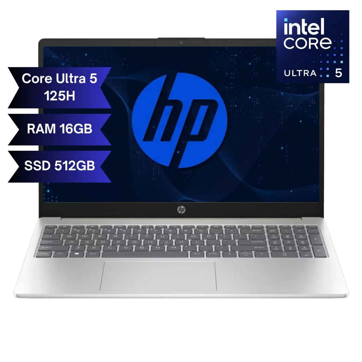 HP - PORTATIL HP 15-INTEL CORE ULTRA 5 125H- RAM 16GB DDR5-SSD 512GB- WINDOWS 11 HOME