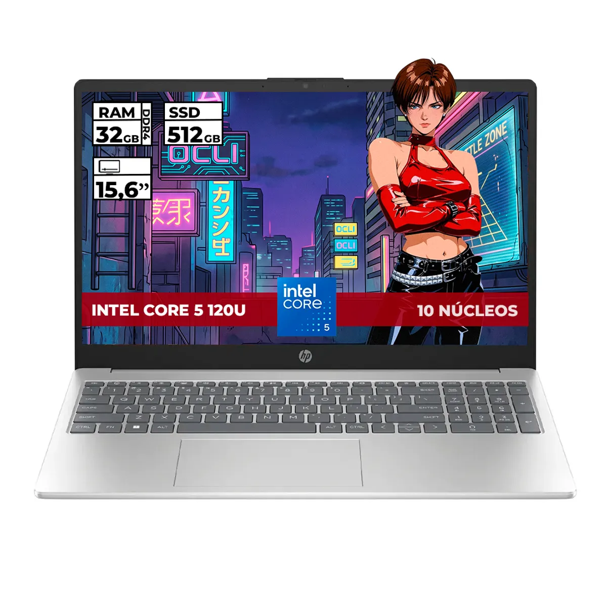 HP - PORTATIL HP INTEL CORE 5-120U 24GB RAM 512GB SSD 15'' FHD