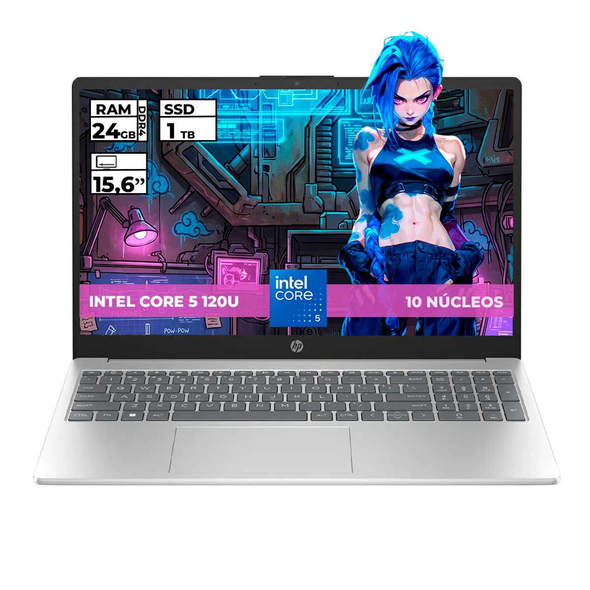 HP - PORTATIL HP INTEL CORE 5-120U 24GB RAM 1TB SSD 15'' FHD