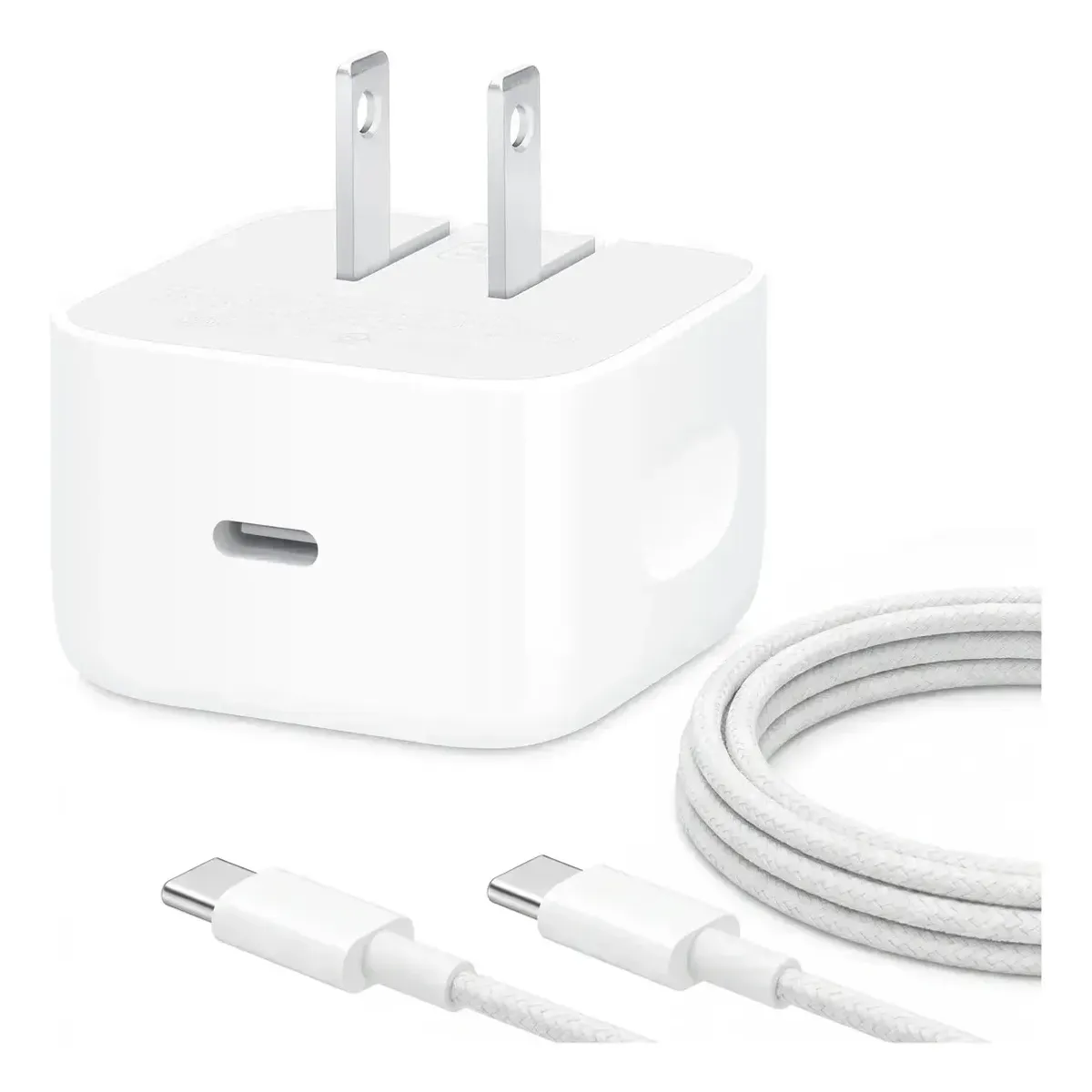 GENERICO - Cargador Dinamico Carga Rapida 60/40w + Cable  Compatible Para Iphone 15, 16, 17, pro y pro max