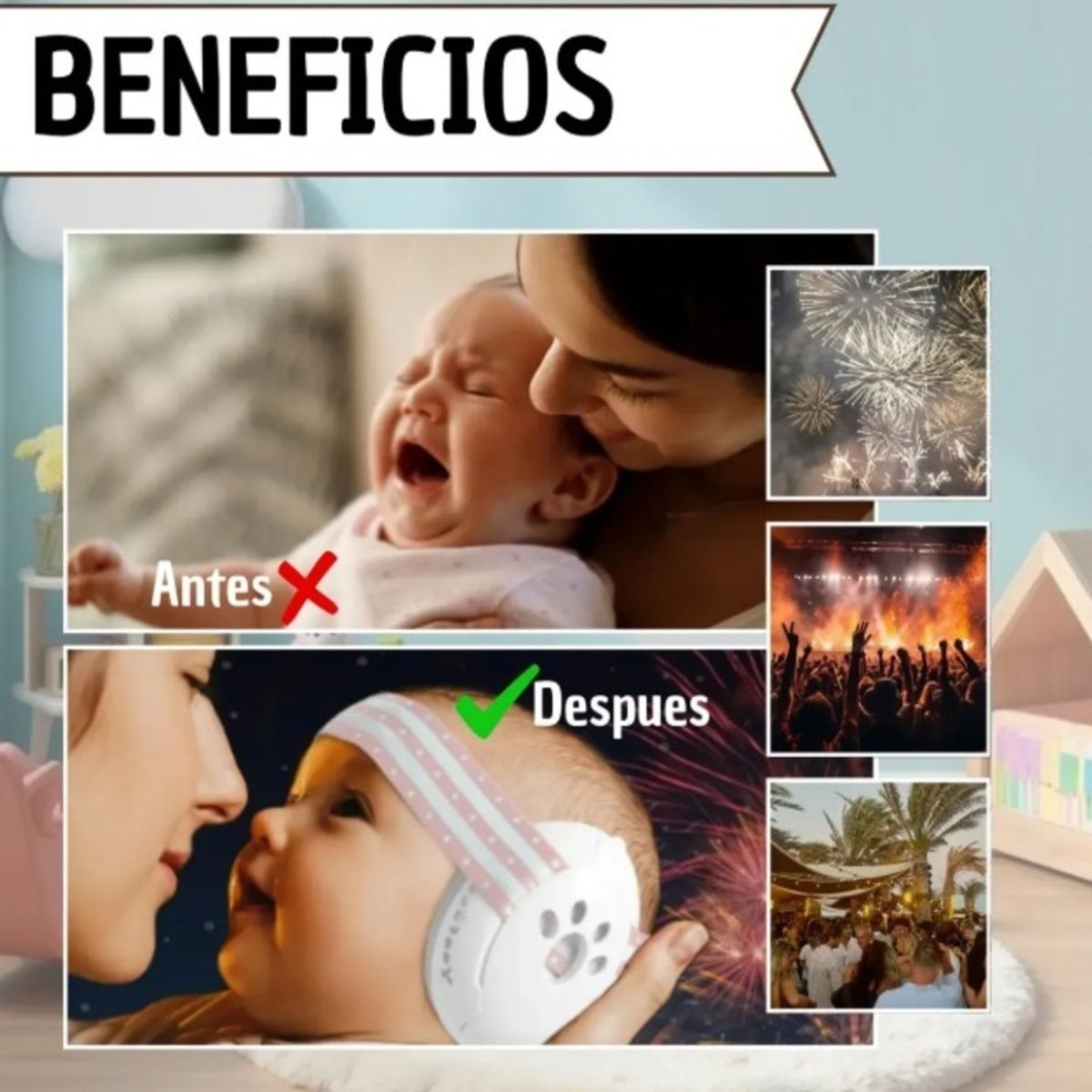 CHENG - Protectores auditivos para bebes y niños antiruidos