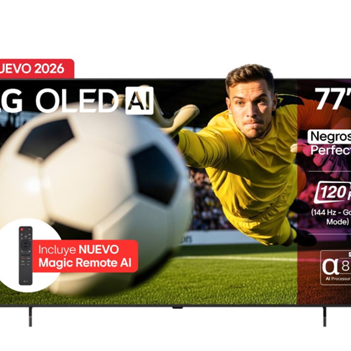 LG - Televisor LG 77 Pulgadas  OLED 4K Smart TV IA + Magic Remote OLED77B6PSA