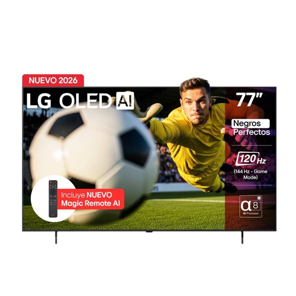 LG - Televisor LG 77 Pulgadas  OLED 4K Smart TV IA + Magic Remote OLED77B6PSA