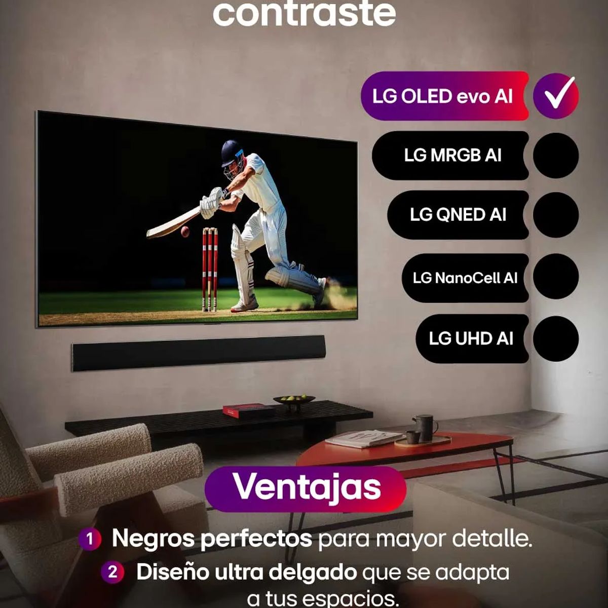 LG - Televisor LG 77 Pulgadas  OLED 4K Smart TV IA + Magic Remote OLED77B6PSA