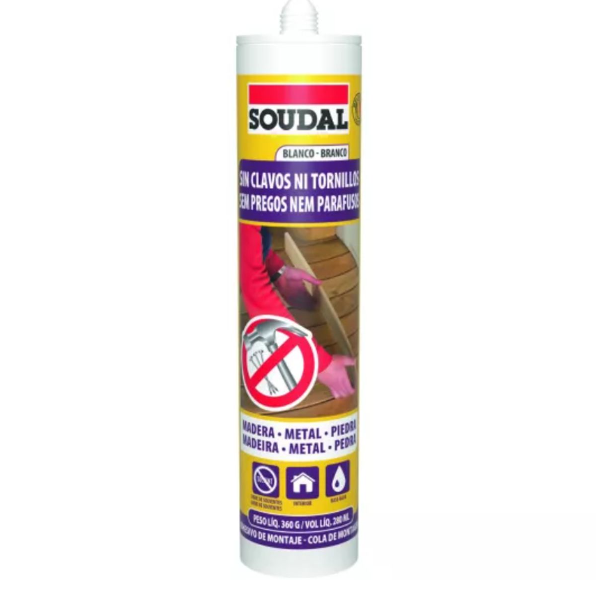 SOUDAL - Silicona No Mas Clavos Ni tornillos