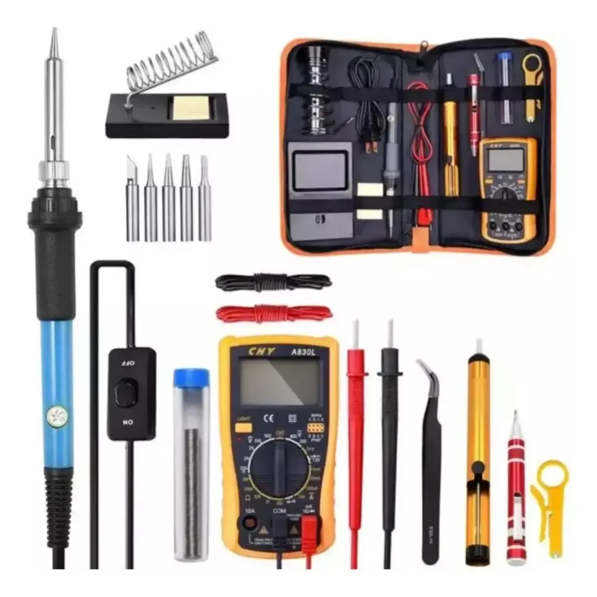 QUICK - Cautin Soldadura Kit Accesorios 60w Temperatura Regulable