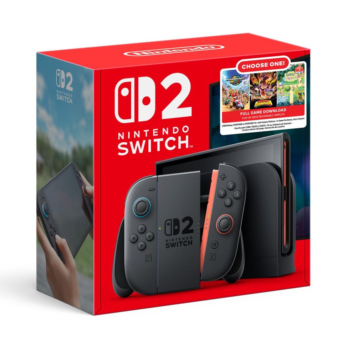 NINTENDO SWITCH - Consola Bundle Nintendo Switch 2 Negro : Elige Tu Juego