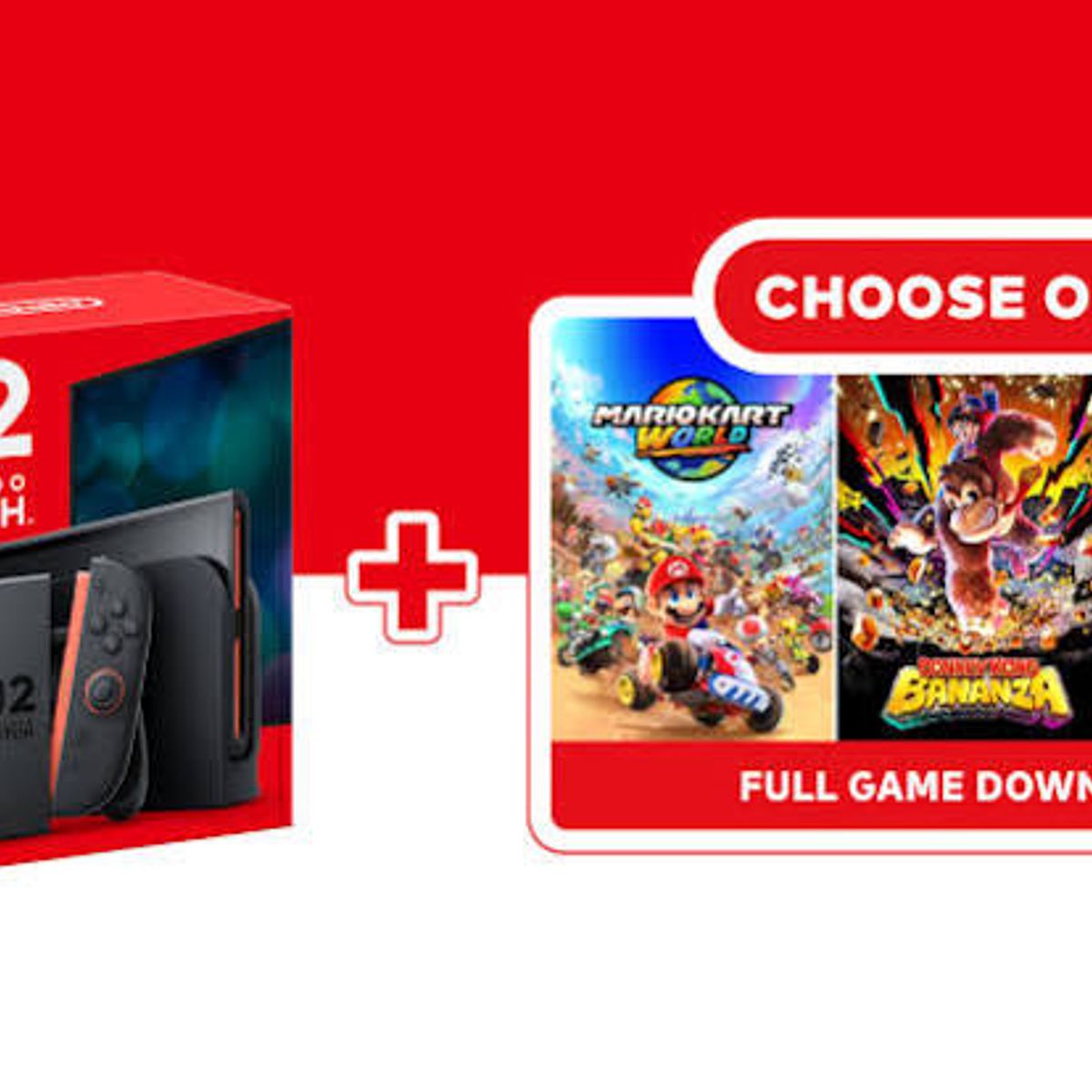 NINTENDO SWITCH - Consola Bundle Nintendo Switch 2 Negro : Elige Tu Juego