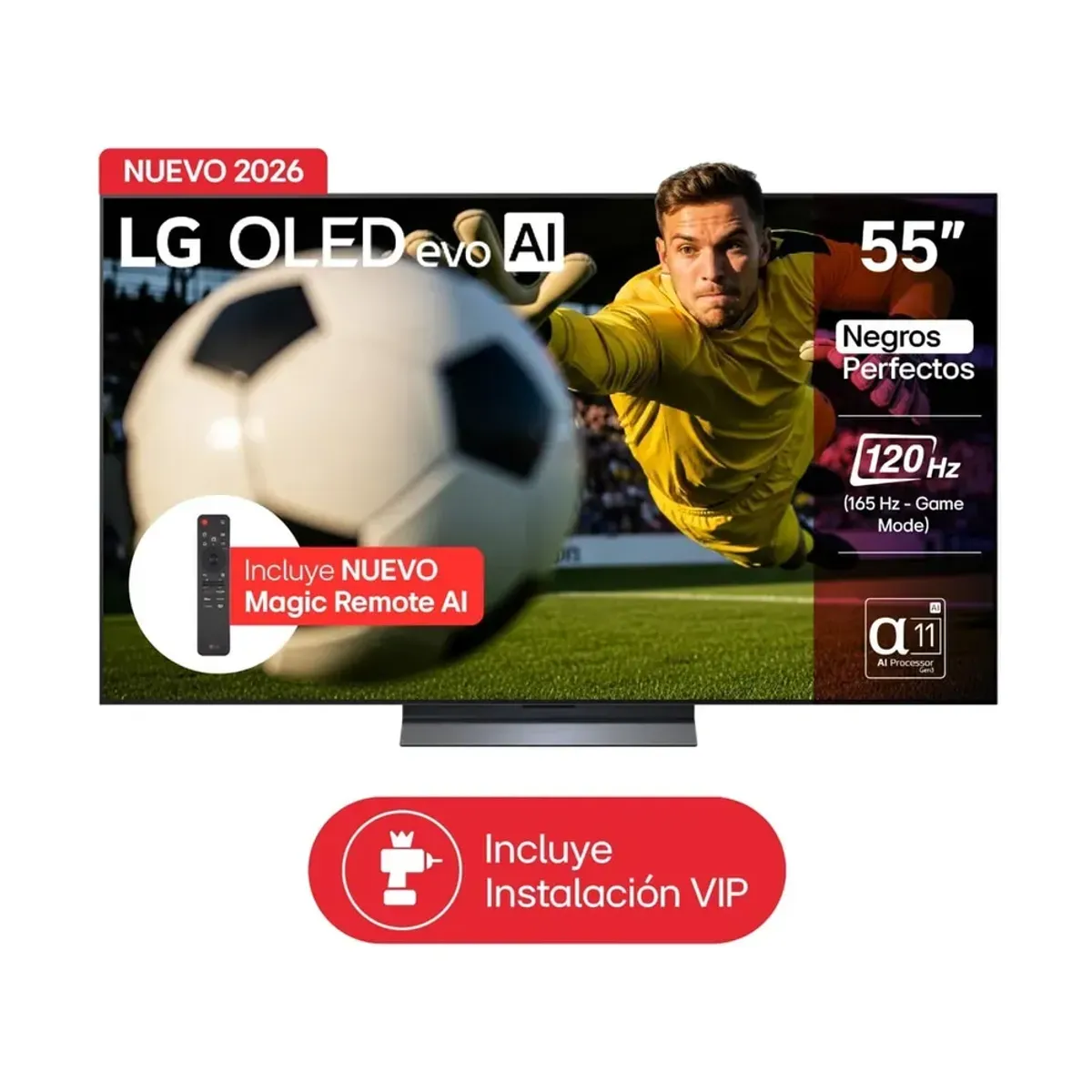 LG - Televisor LG 55 Pulgadas OLED 4K Smart TV IA - Magic Remote OLED55C6ESA