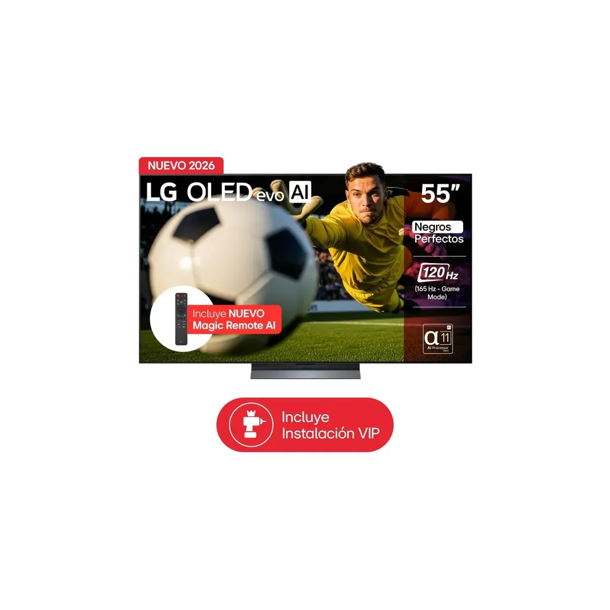LG - Televisor LG 55 Pulgadas OLED 4K Smart TV IA - Magic Remote OLED55C6ESA