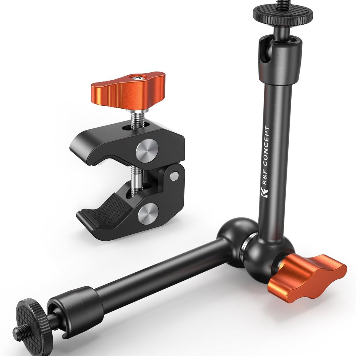 K&F CONCEPT - Brazo mágico de 25cm con abrazadera para montaje de equipo audiovisual de cámara