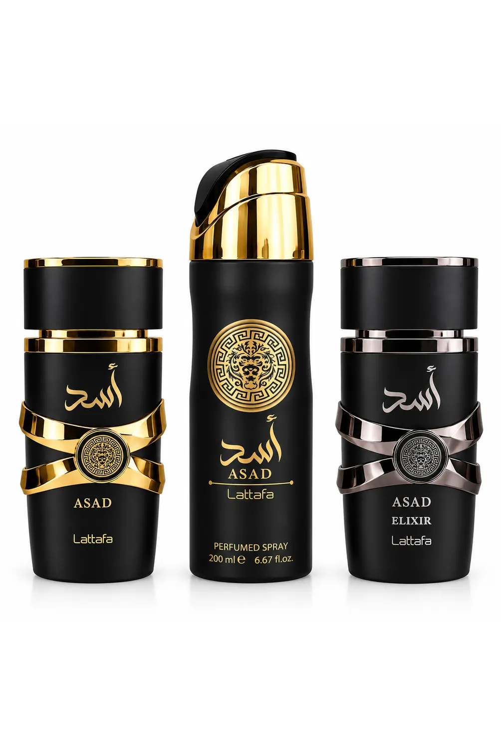 Asad ELIXIR100ml×1RAYHAN Lion100ml 2点セット Perfume Combo Asad 100ML + Asad Elixir 100ML + Spray Asad 200ML