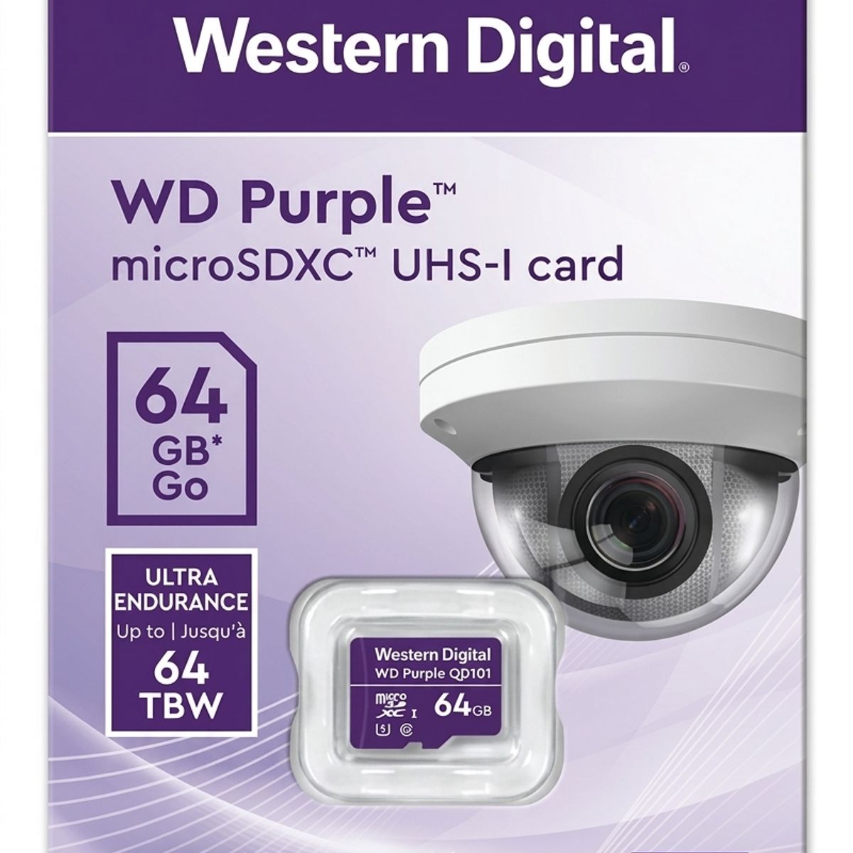 WESTERN DIGITAL - Tarjeta Micro Sd Wd Purple Sc 64gb