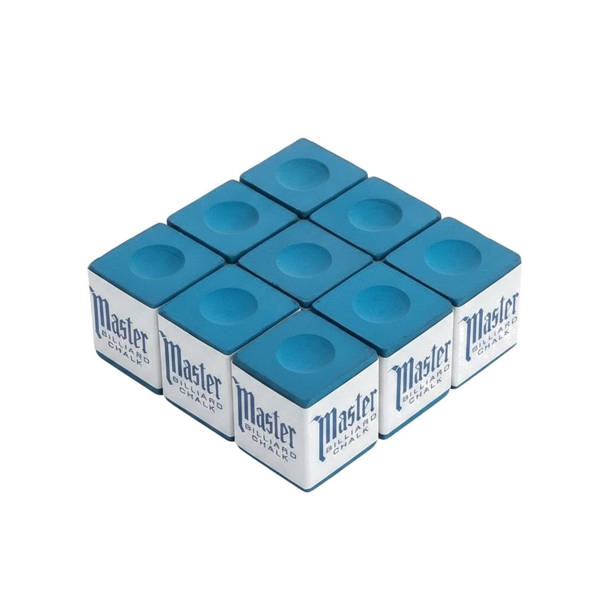 MASTER - Caja De Tiza Master Para Taco De Billar X12 Unidades Azul