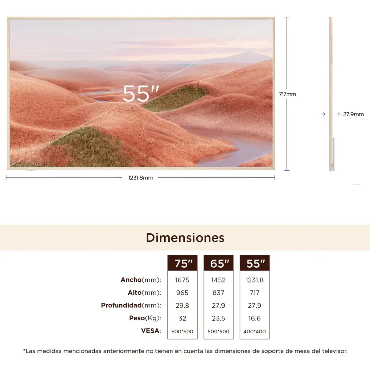 TCL - Televisor TCL Art TV 55" 55A300W QLED 4K UHD Smart TV